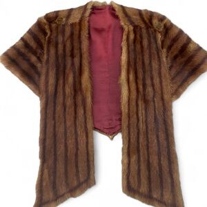 Elegant Brown Fur Coat/Cape - Vintage